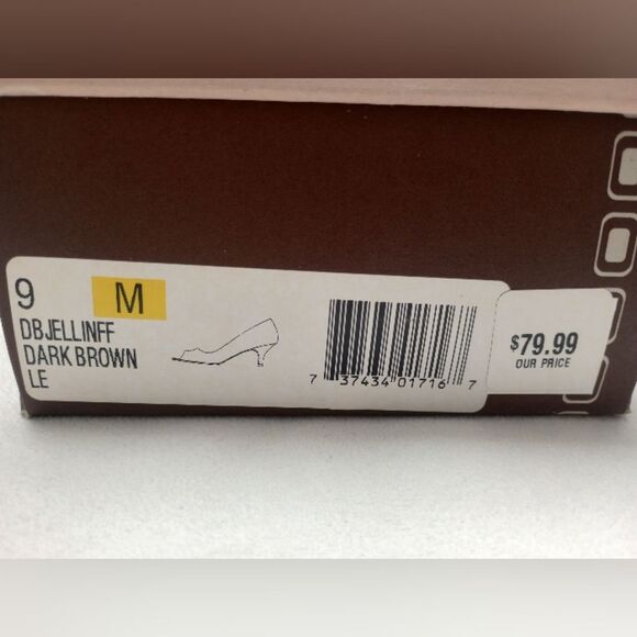 Bandolino Dark Brown Peep Toe Heels, size 9 - Picture 14 of 14